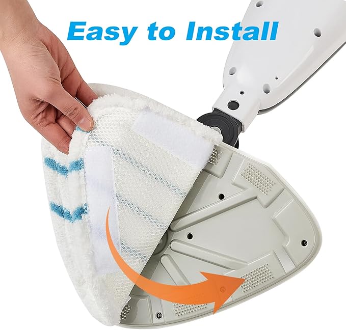 Steam Mop Pads Replacements for True & Tidy STM-500, STM-700, STM-700A Steam Mops, Microfiber Steam Mop Cover Cloth fit Other Triangular Steam Mop, Washable Cleaning Floor Triangular Pad (4 Pack)