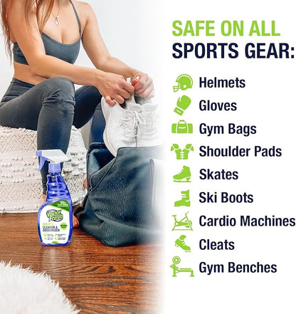 Vapor Fresh Sports Cleaner and Deodorizer - For Boxing Gloves, Sports Pads, Helmets, Gym Bags, Gym Equipment and More - Naturally Powered By Plants, 16 Fl Oz (3-Pack)