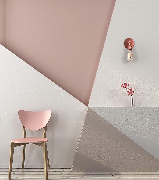 HeloHo 394"X15.7" Solid Meat Pink Wallpaper Matte Textured Contact Wallpaper Peel and Stick Modern Self Adhesive Removable Waterproof Paper for Living Room Bedroom Decor