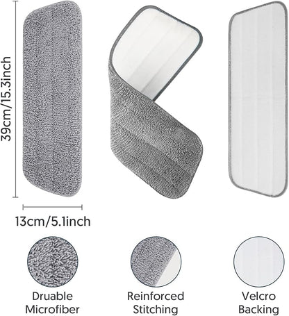 7 Count Reusable Mop Pads for Swiffer PowerMop -MEXERRIS Microfiber Wet Mops Refills PowerMop Pads Machine Washable Hard Wood Floor Mop Pads Replacement for 13''-15'' Spray Floor Mops