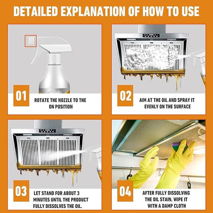 Kitchen Foam Cleaner, Kitchen Cleaner Foam Spray, Sciasi Kitchen Cleaner, Foam Kitchen Cleaner, All-Purpose Kitchen Pots And Pan Cleaner, Cleaning Supplys (2PCS)