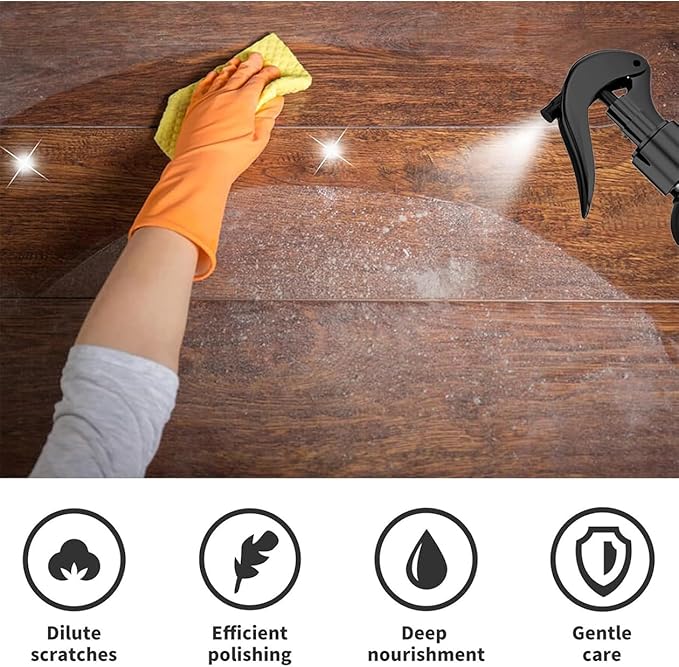 Natural Beeswax Spray, Beeswax Furniture Polish, Multipurpose Wood Floor Cleaner and Polish for Furniture, Floor, Tables 120ML
