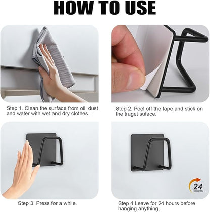 Luckyiren Adhesive Sponge Holder for Kitchen Sink, SUS304 Stainless Steel Scrubber Hanger Caddy Accessories Storage Rack Stand for Scratch Scrub Dishcloth Dishrag Exfoliator Strainer Stopper