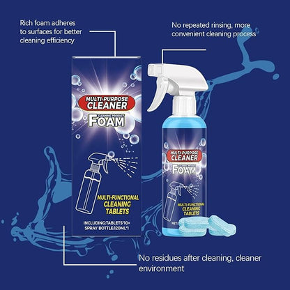 Multi-Purpose Electrolyzed Ion Cleaner Kit – 120ml Spray + 10 Cleaning Tablets, Powerful Household Cleaner for Kitchen Grease, Water Stains, Bathroom & Multi-Surface Cleaning (1)