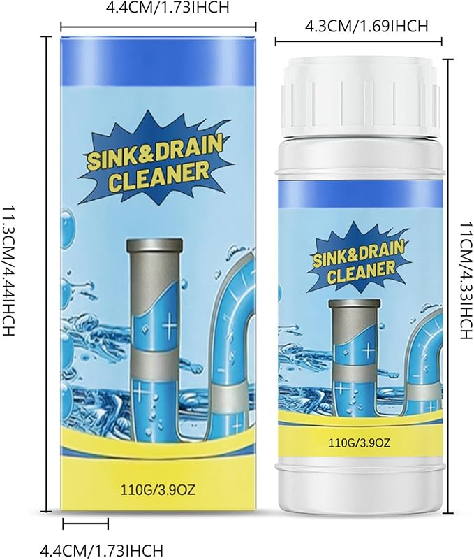 2PCS Sink and Drain Cleaner Powder for Kitchen and Bathroom Sinks Shower Tub - Drain Clog Remover Unclogging Cleaner for Daily Cleaning (4)