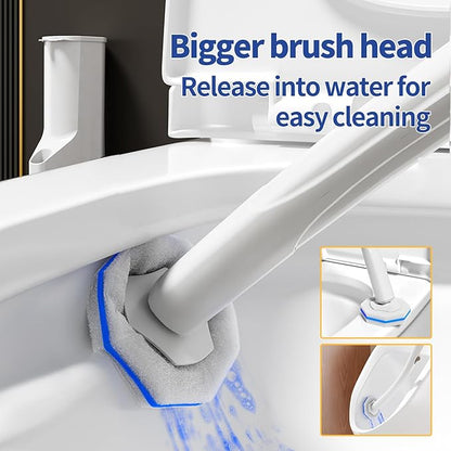 80Pcs Toilet Wand Refills for Disposable Toilet Bowl Brush Scrubber Cleaner Refill Pads,Toilet Brush Replacement Compatible Heads with Most Toilet Brushes Scrubber
