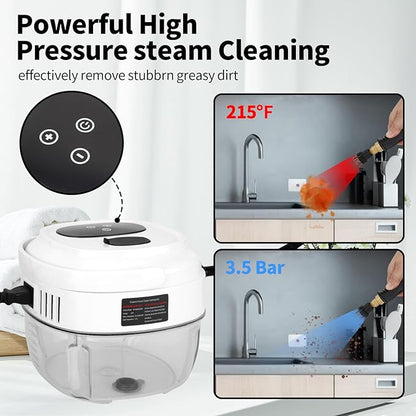 Steam Cleaner for Home, Steamer for Cleaning, 6-Level, 10s Heat-Up & 1.5L Tank, Handheld Steam Cleaner for Car Detailing, Home, Tile, Grout, Furniture
