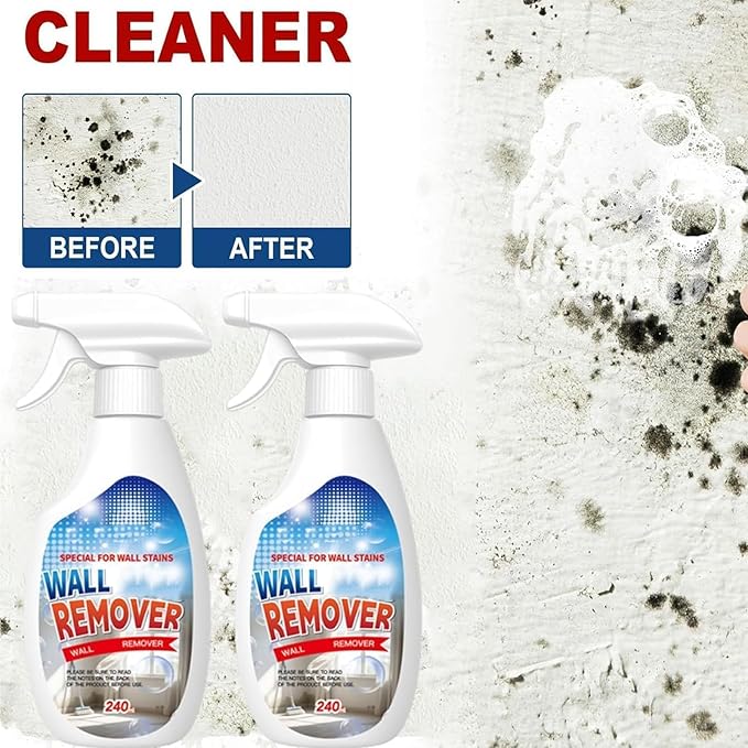 BTDECLAR Highly Effective Removal Spray, 2026 Upgrade Wall Cleaner Spray, Wall Remover Multi-Surface Cleaning Solution, Dirt, Dust And Stain Remover, for Wood,Tile,Fabric,Bathrooms,Kitchens (2pcs)