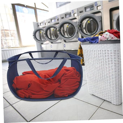 Cabilock Large Foldable Laundry Hamper Basket with Handles Collapsible Mesh Clothes Storage Bin for Bedroom Bathroom Nursery and Laundry Smooth Surface Portable Organizer for Clothes