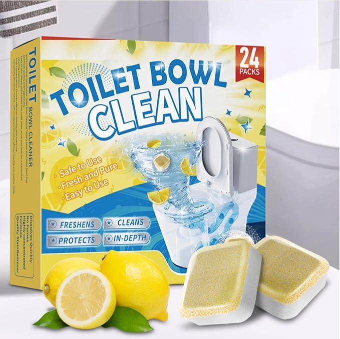 Toilet Bowl Cleaner Tablets,Put in the Toilet,NOT Tank.24 Pack Value Set