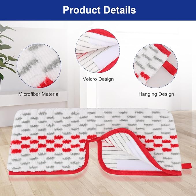 Spray Mop Pads Compatible with Oceda ProMist MAX Microfiber Spray Mop - Mop Replace Head for Dry/Wet Use - Reusable Washable Dust Mop Refills for Floor Cleaning,3 Pack