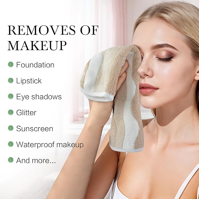 SINLAND Absorbent Coral Velvet Washcloth Ultra Soft Microfiber Face Towels 12 x 12 inch Multi-Purpose Face Cloths for Household and Sport