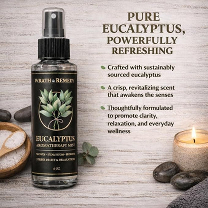 Eucalyptus Shower Spray Aromatherapy — 700+ Sprays, USDA Organic 100% Pure Essential Oil Aromatherapy Mist for Spa Shower, Steam, Sauna & Linen Before Bed – Premium & Travel Size (4 oz, Made in USA)