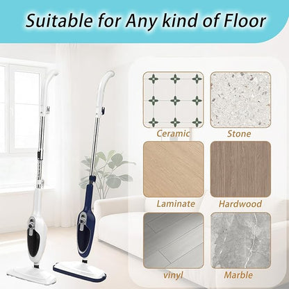 (4 Pack) Steam Mop Pads Compatible with GorFanty GF-6610B/GF-6610, Neugo NE033/NE033M & Mxnsewr, Washable Microfiber Steam Mop Replacement Pads for Multi-Surface Cleaning