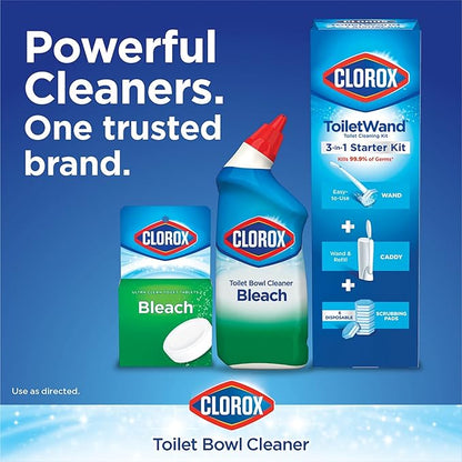 Clorox Toilet Bowl Liquid Disinfecting Cleaner with Clinging Bleach Gel, Remove Mildew and Mold, Fresh Scent, 24 Ounces