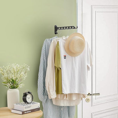 JOOM Laundry Drying Rack Wall Mounted Clothes Drying Rack Clothes Hanger Coat Hanger Garment Hooks Metal Clothes Hooks Black