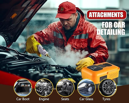 Steam Cleaner for Home, Handheld 2500W High Pressure Steamer for Cleaning, 9-Level Multipurpose Steam Cleaner for Car Detailing Floor Upholstery Kitchen Bathroom Grout Tile, 14 Accessories