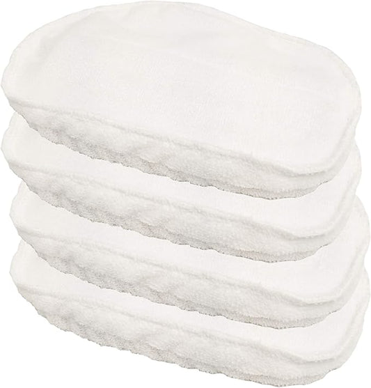 Clean Co. 4 Steam Pocket Mop Pads Compatible Replacement Pad for Bissell Steam Mop Model: 1867, 18677, 18671, 18674, 18675, 18676, 18678, 67L81, 90T1E, 90T1G, 18674, 31N1, and More