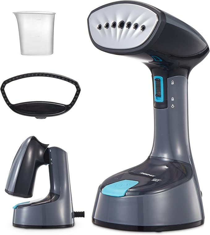 Reemix Steamer for Clothes, Folding Handheld Design Garment Wrinkles Remover, 20g/min Strong Penetrating Steam, 25-Sec Fast Heat-up, for Home, Office and Travel (Dark Gray)