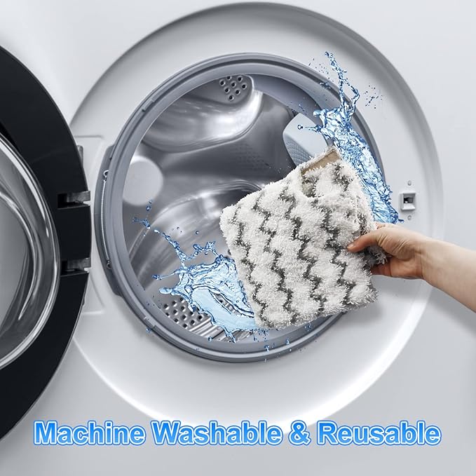 Steam Mop Pads Replacement for Shark Lift-Away Pro & Genius Pocket Steam Mop Series S3973 S3973D S3973WM S5001 S5003D S5002Q S5003A S6001W S6001WM S6002 S6002C S6003 Washable Reusable Mop Pads, 3 Pack