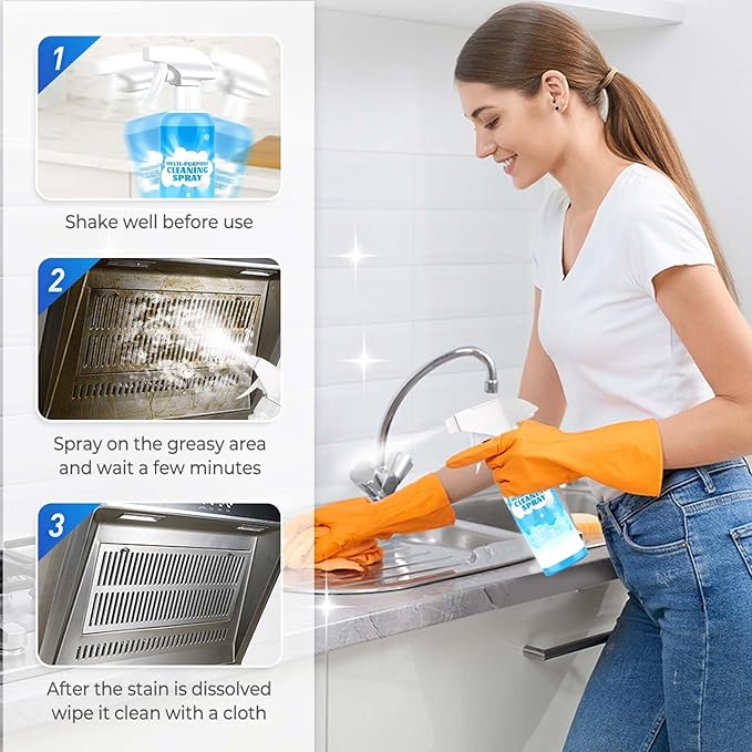 Multifunctional Powerful Spray Kitchen Foam Cleaner, 2026 New 120ml Multi-Purpose Cleaning Spray, Easy-To-Use Grease Remover For Kitchen, Fast-Acting Tile Cleaner for Home (3)