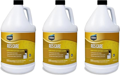 Pro Products ResCare RK02B All-Purpose Water Softener Cleaner Liquid Refill, 1 Gallon, Pack of 3
