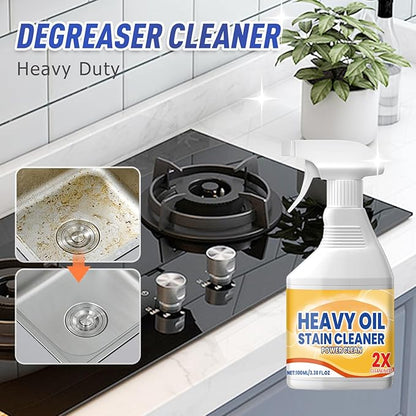 Kitchen Heavy Oil Cleaner Spray,100ML All Purpose Kitchens Heavy Oil Cleaning Agent, Grease Remover, , Multipurpose Kitchen Cleaner Spray for Countertops,stovetop , Ovens and Appliances (100ML-2PC)