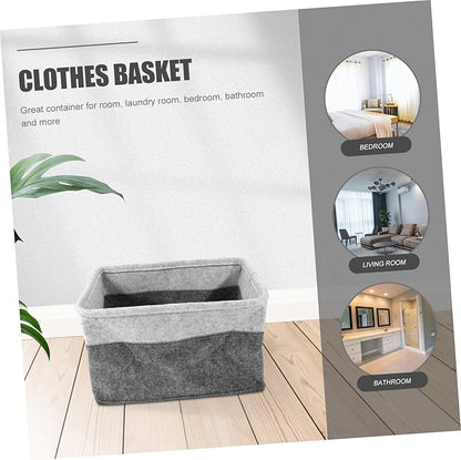 Cabilock Laundry Hamper Felt Basket Capacity Storage for Home Dorm Travel Portable Organizer for Dirty Clothes Lightweight and Versatile Design