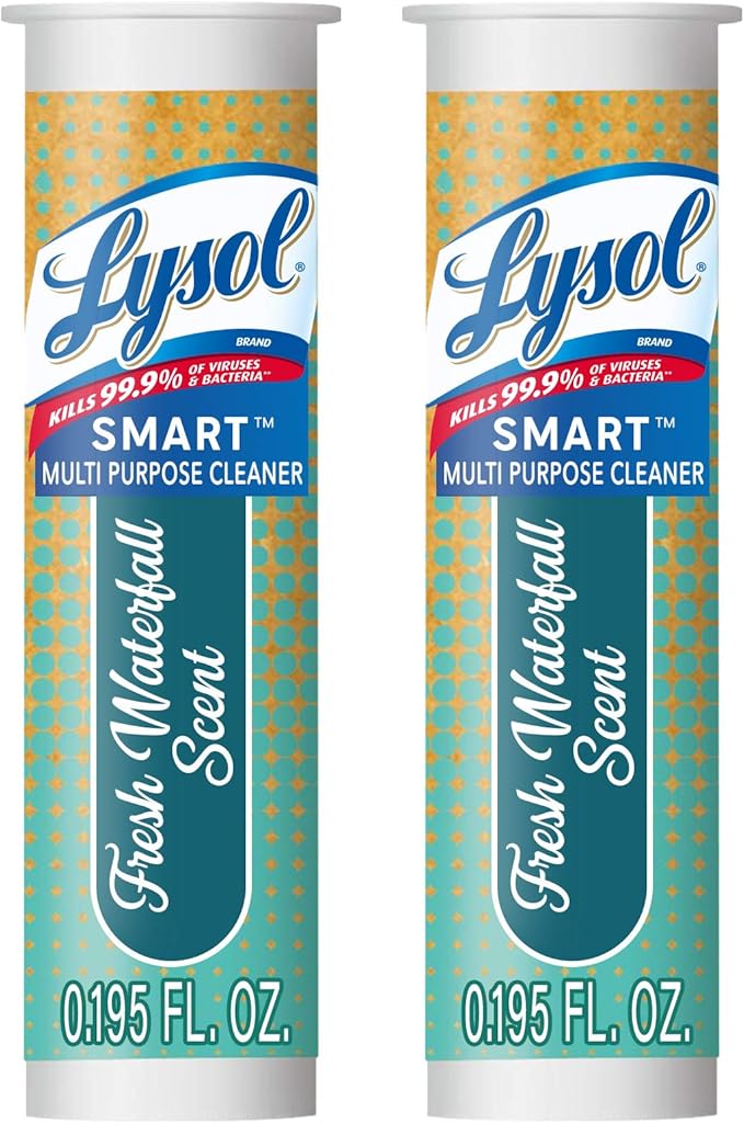 Lysol Smart Multi-Purpose Cleaner, Refill Cartridge, Fresh Waterfall, 0.39 Fl oz