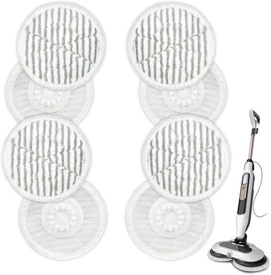 VIEWALL Replacement Steam Mop Pads for Shark S8201 S8000 S8001 S8200 S820 S7001 S7201 S7000 S7005 S7020 S7001 S7020 7001 S7201 7003 Steam Scrub Steam Mop, Dirt Grip Soft Scrub Pads 8 Pack