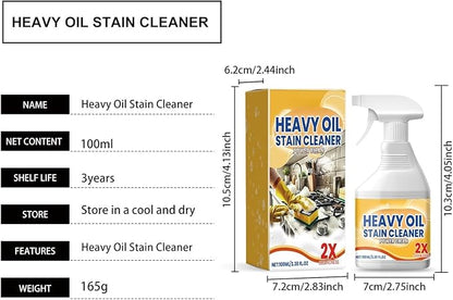 Kitchen Heavy Oil Cleaner, Kitchen Heavy Duty Cleaner Spray, Stain Cleaning Agent for Stove Surfaces, Portable Degreasing Spray with Appliances (3)