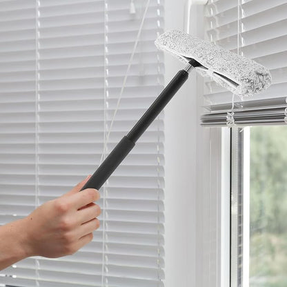SOIMISS Telescopic Stainless Steel Window Squeegee with Extension Pole, Glass and Shower Mirror Cleaner for Bathroom and Car Windshield, Household Cleaning Tool