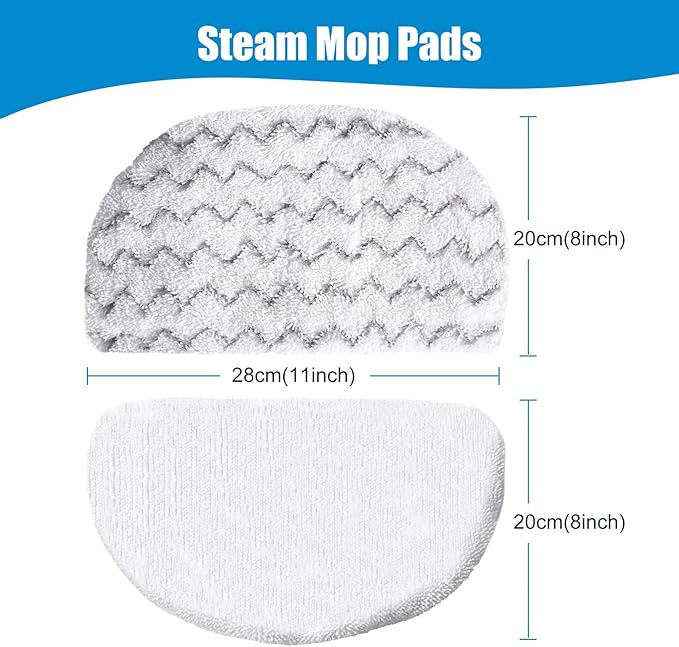 6 Pack Steam Mop Replacement Pads, Compatible with Bissell Powerfresh Steam Mop 1940 1806 1440 1544 Series, Model 19402 19404 19408 2685A 2075A 1940A 1940Q 1940T 1940W, Mop Pads Refills