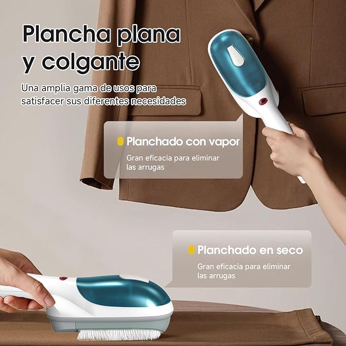 1pc Handheld Steamer Iron for Clothes – 25 Second Heat Up, Powerful Steam for Wrinkle Removal, Ideal for Home, Office, and Travel