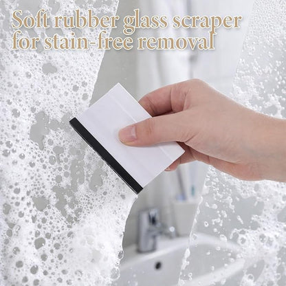 Small Rubber Squeegee 2 Pcs All-Purpose Mini Soft Rubber Window Squeegee Small Squeegees Window Scrubber Scraper for Kitchens Bathroom Shower Mirrors Car Windshield （Black, White）