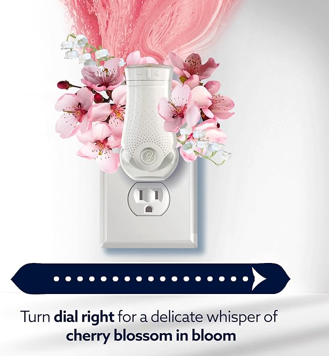 Glade PlugIns Refills with CustomScent Technology, Melon & Cherry Blossom, 5 Refills