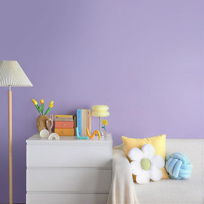 HeloHo Purple Wallpaper Solid Color Peel and Stick Wallpaper 394"X15.7" Purple Contact Paper for Bedroom Self-Adhesive Removable Renter Friendly Wall Paper for Wall Furniture Cabinet Covering Vinyl