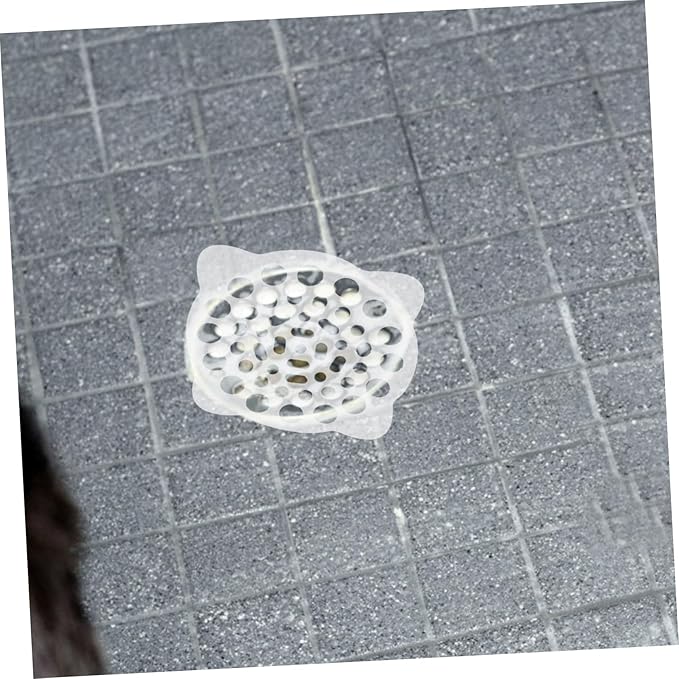 Angoily 20pcs Hair Filtering Stickers for Floor Drain Screens Sink Drain Hair Catcher Decals for Kitchen Bathroom and Laundry Use Non-woven Adhesive