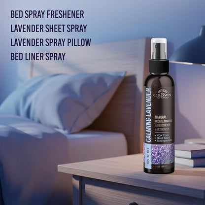 Non-Toxic Odor Eliminator,Natural Lavender Air Freshener Spray for Home,Linen Spray for Bedding, Closet & Couch Deodorizer,Long Lasting Bathroom & Toilet Freshener,Safe for Kids & Pets,2PK,4 Oz each