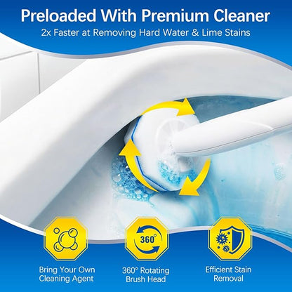 36 Count Toilet Wand Refills Compatible with Clorox Toilet Wand, Disposable Toilet Brush Heads, 5X Cleaning Power, Tear-Resistant, Fresh Scent