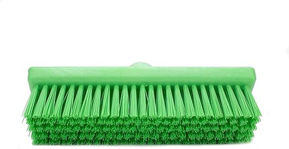 SPARTA 40423EC75 Plastic Floor Scrub Brush, Wall Brush, Equipment Brush With Nonabsorbent Bristles For Industrial Kitchens, Hospitals, Commercial Cleaning, 4 Inches, Lime