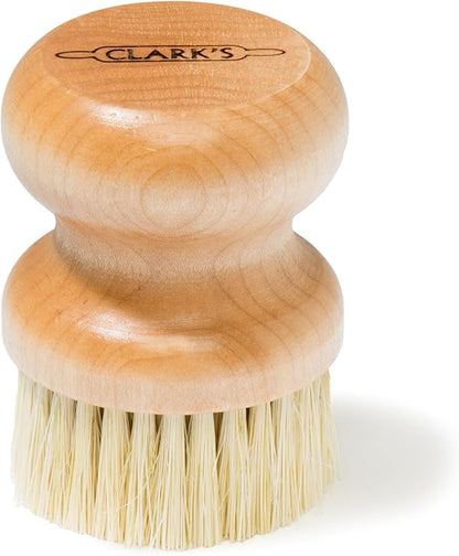 CLARK'S Cutting Board Oil Scrub Brush - Round Wood Applicator for Food Grade Mineral Oil and Wax on Wooden Bamboo, Cast Iron, and Utensils – Kitchen Countertops Food Safe