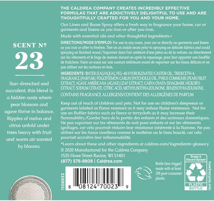 Caldrea Linen and Room Spray Air Freshener, Made with Essential Oils, Plant-Derived and Other Thoughtfully Chosen Ingredients, Pear Blossom Agave Scent, 16 oz