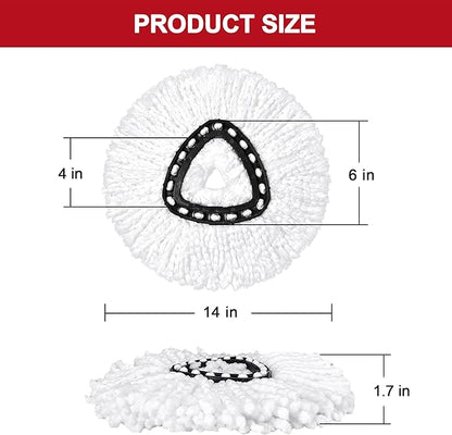 7 Pack Mop Heads Replacement for O-Ceda Easy Wrin Spin Mop, Microfiber Spin Mop Refills, Easy Cleaning Mop Head Replacement (7pcs 1-Tank Mop White)