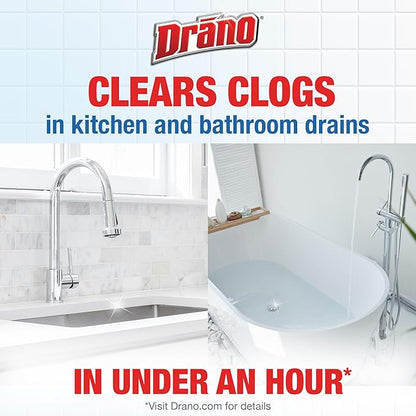 Drano Balance Drain Clog Remover and Cleaner, Non-Corrosive Formula, Safe on All Pipes and Septic Tanks, Formulated Using Only Essential Ingredients, 32 Fl Oz