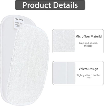 Reusable Steam Mop Pads Set, 5 Pack Steam Mop Pads & 5 Universal Microfiber Cloths, Compatible with KGHKGH, Sprobil, Rvwsx Steam Mops or Cleaners, Washable Replacement Pads for Floor Cleaning