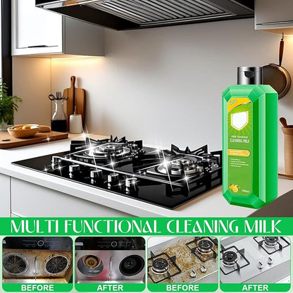 Multipurpose Cleaning Milk House Cleaner,Powerful Multifunctional Concentrated Cleansing Lotion, Effective Heavy Oil Stain Cleaner for Household Kitchen,Concentrated All-Purpose Cleaner(10.6 oz)