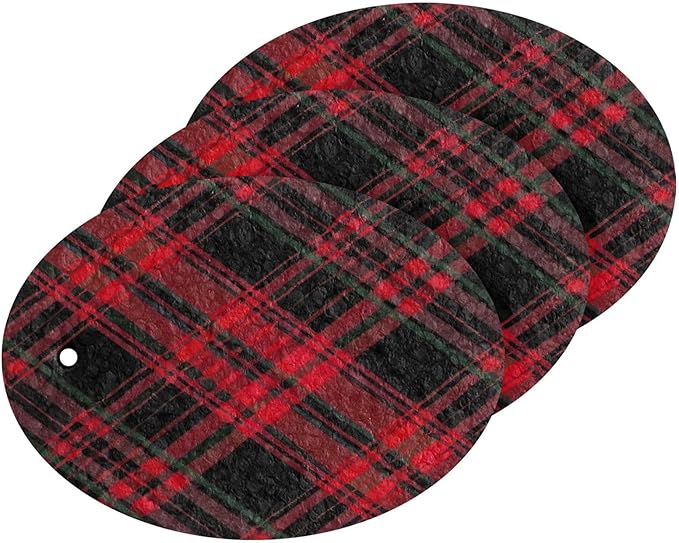 Buffalo Plaid Kitchen Scrub Sponges, Pop-up Kitchen Cleaning Sponges Reusable Dish Washing Sponges for Bathroom Household Cleaning 3 Pack - Non Scratch Scrubber