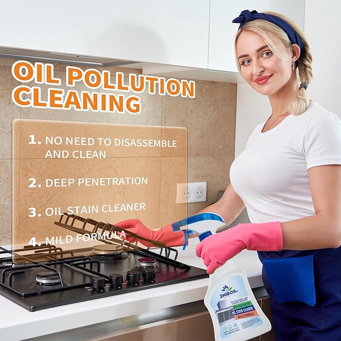 Kitchen Cleaner,All Purpose Cleaner, Heavy Duty Degreaser Cleaner, Remove Stains Cleaning Spray, Multi Purpose Cleaner Spray Removes Grease, Grime, And Stains On Bathrooms, Floors, and More (1pcs)