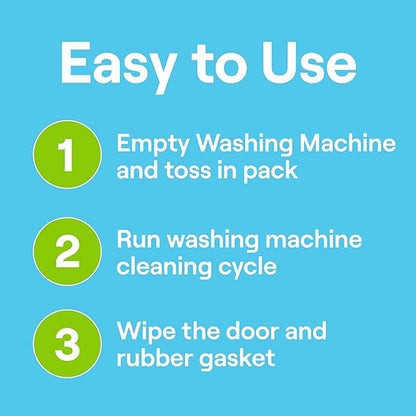 Seventh Generation Washing Machine Cleaner Free & Clear Targets Odor-Causing Residue Powered by Oxy Power 4.2 oz,6 Count (Pack of 2)
